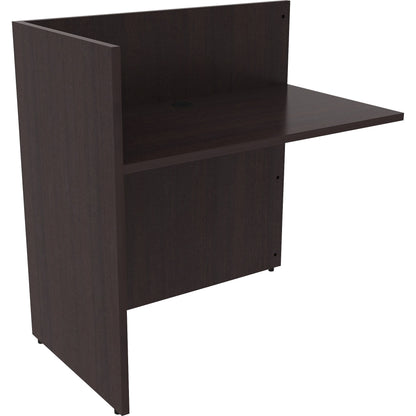 Lorell Essentials Series Reception Return - 41.5" Height x 42" Width x 24" Depth - Material: Laminate - Finish: Espresso