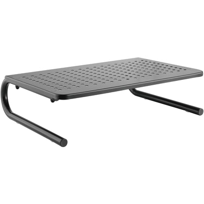 Lorell Monitor/Laptop Stand - 20 lb Load Capacity - 5.50" Height x 14.50" Depth - Desktop - Steel - Black - For Monitor,