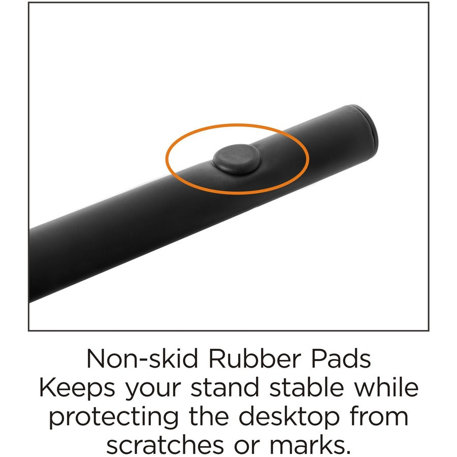 Lorell Monitor/Laptop Stand - 20 lb Load Capacity - 5.50" Height x 14.50" Depth - Desktop - Steel - Black - For Monitor,