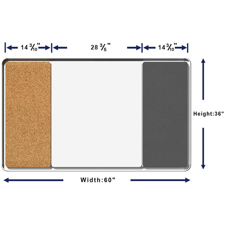 Lorell Mounting Frame for Whiteboard - Silver - Aluminum - 1 Each
