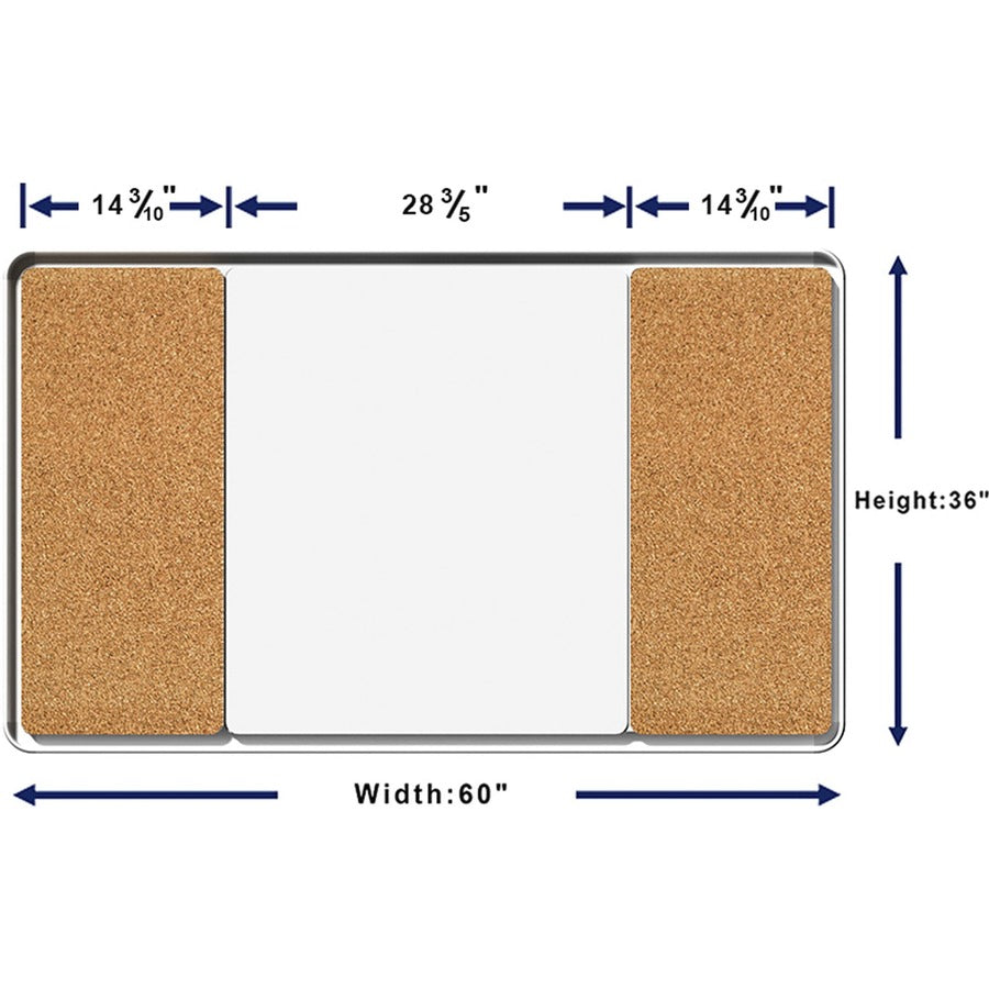 Lorell Mounting Frame for Whiteboard - Silver - Aluminum - 1 Each