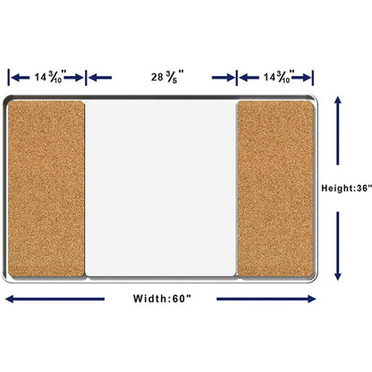 Lorell Mounting Frame for Whiteboard - Silver - Aluminum - 1 Each