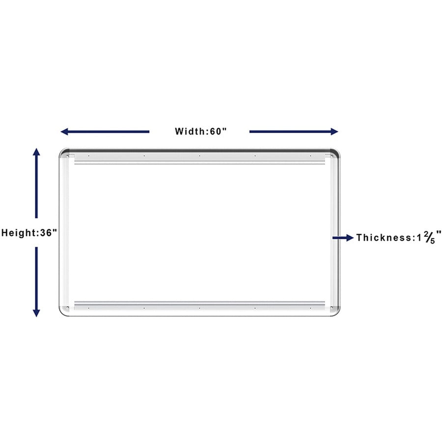 Lorell Mounting Frame for Whiteboard - Silver - Aluminum - 1 Each