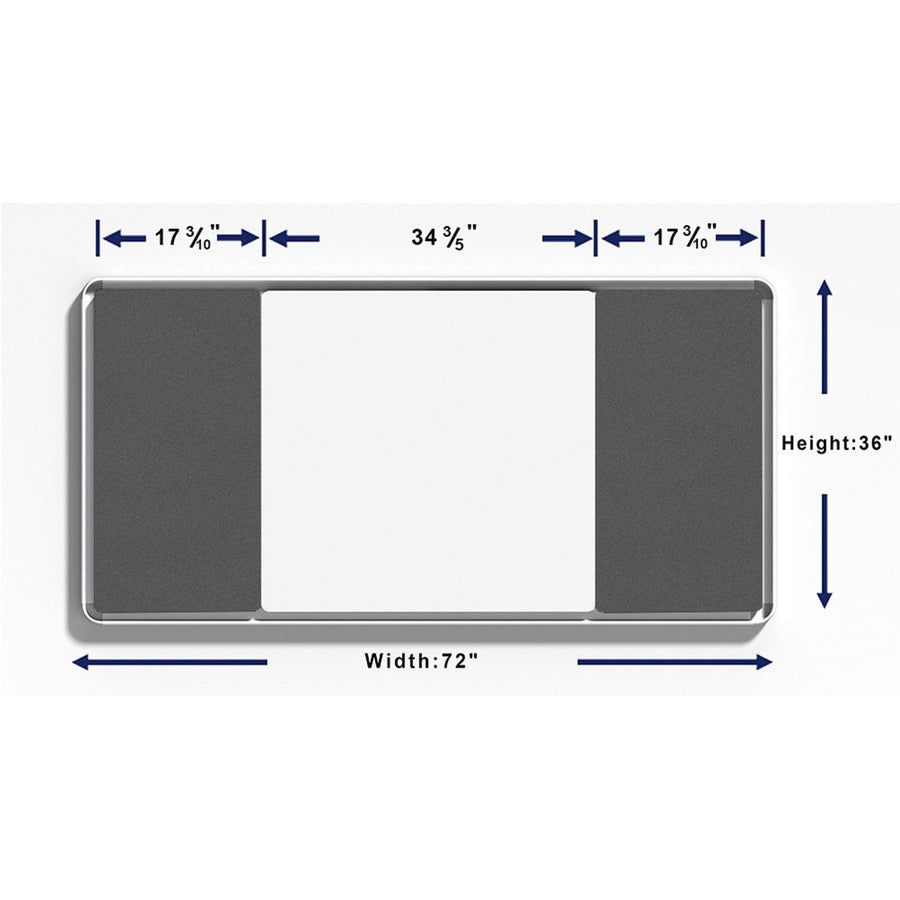 Lorell Mounting Frame for Whiteboard - Silver - Aluminum - 1 Each