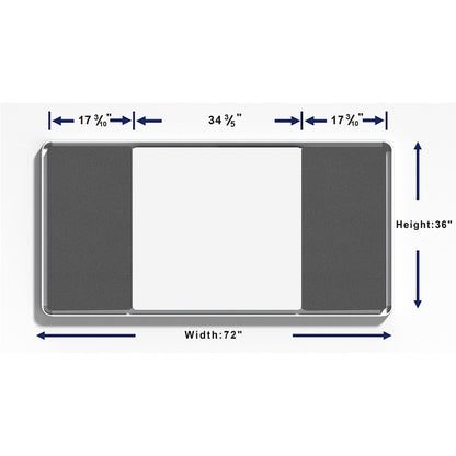 Lorell Mounting Frame for Whiteboard - Silver - Aluminum - 1 Each