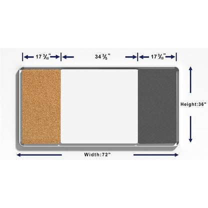 Lorell Mounting Frame for Whiteboard - Silver - Aluminum - 1 Each