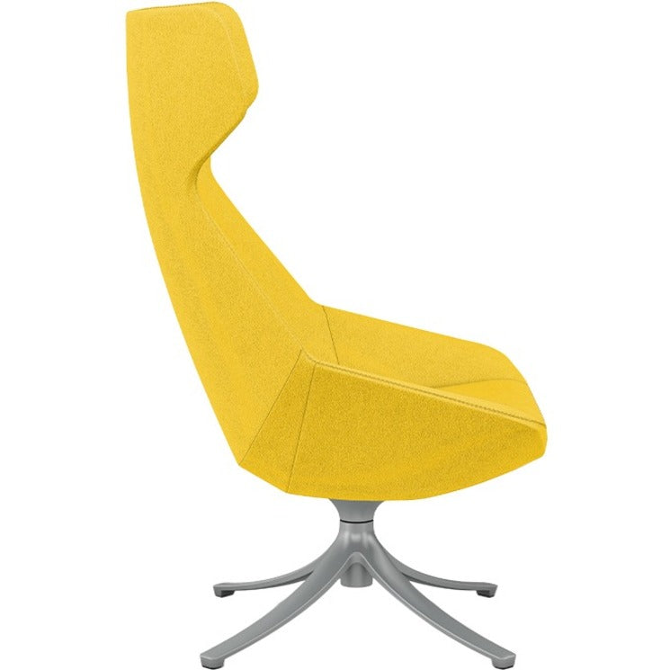 9 to 5 Seating Jax High-back Lounge Chair with Swivel Base - Dove Seat Color - Fabric Seat Material - Dove Back Color - 