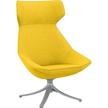 9 to 5 Seating Jax High-back Lounge Chair with Swivel Base - Dove Seat Color - Fabric Seat Material - Dove Back Color - 
