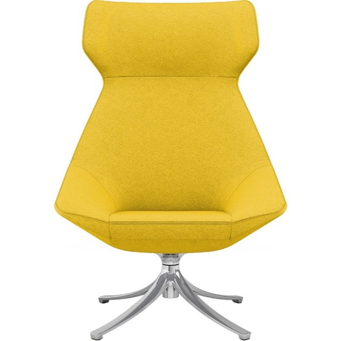 9 to 5 Seating Jax High-back Lounge Chair with Swivel Base - Dove Seat Color - Fabric Seat Material - Dove Back Color - 