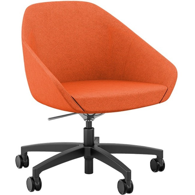 9 to 5 Seating Jax Lounge 5-Star Base Side Chair - Latte Seat Color - Fabric Seat Material - Latte Back Color - Fabric B