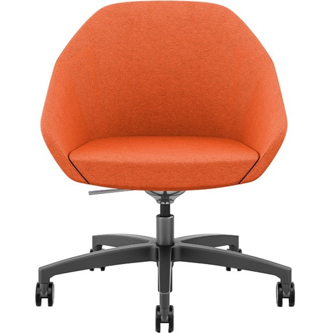 9 to 5 Seating Jax Lounge 5-Star Base Side Chair - Latte Seat Color - Fabric Seat Material - Latte Back Color - Fabric B