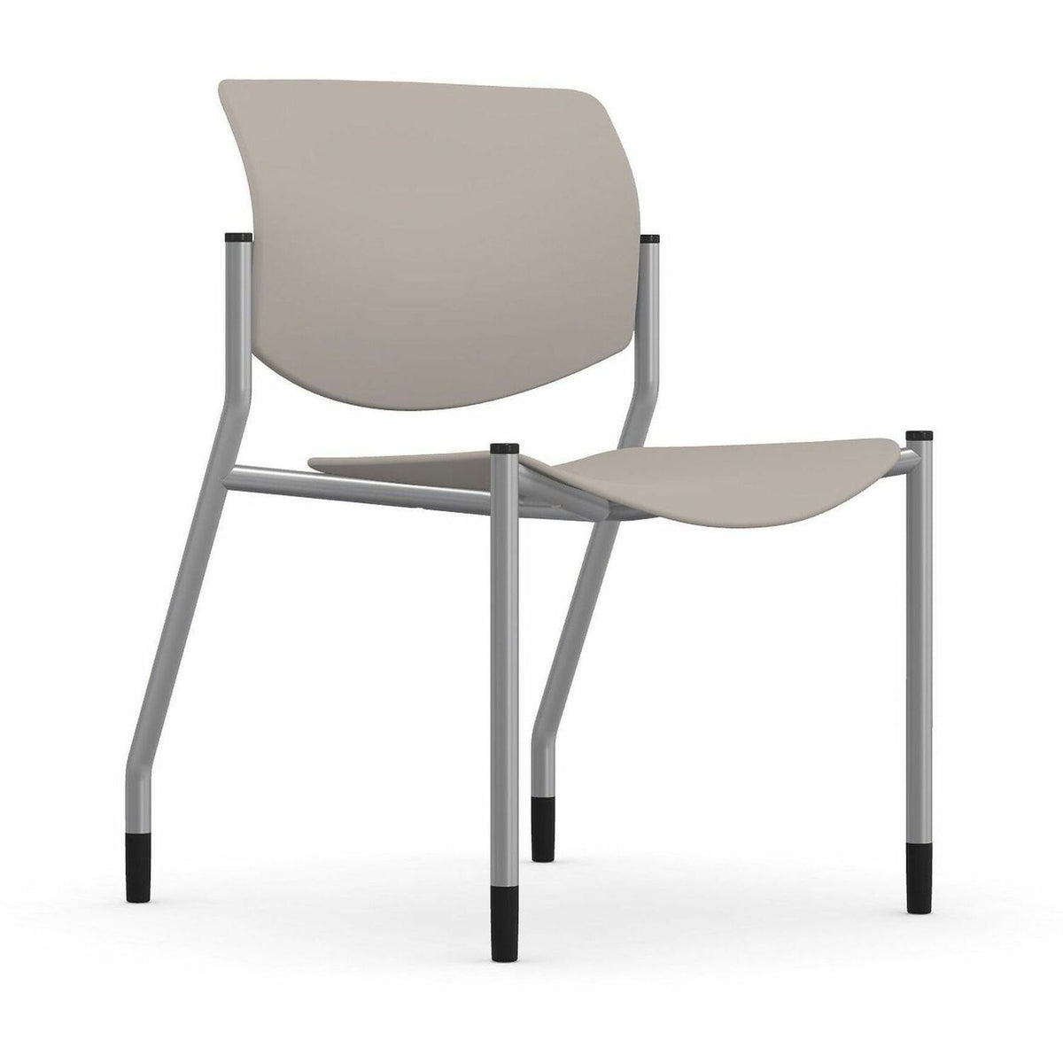 9 to 5 Seating Shuttle Armless Stack Chair w/ Glides - Latte Seat Color - Plastic Seat Material - Latte Back Color - Pla