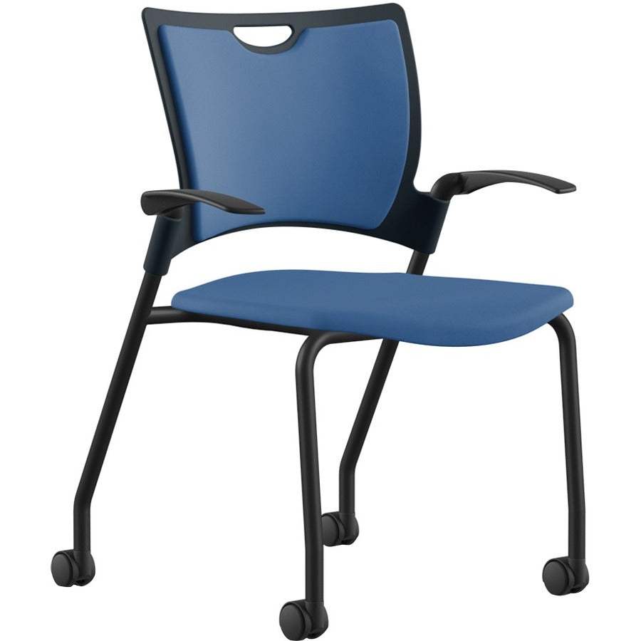 9 to 5 Seating Bella Fabric Seat Mobile Stack Chair - Cloud Seat Color - Fabric, Foam Seat Material - Cloud Back Color -