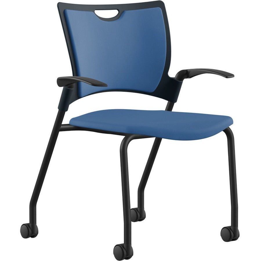 9 to 5 Seating Bella Fixed Arms Mobile Stack Chair - Latte Seat Color - Thermoplastic Seat Material - Latte Back Color -