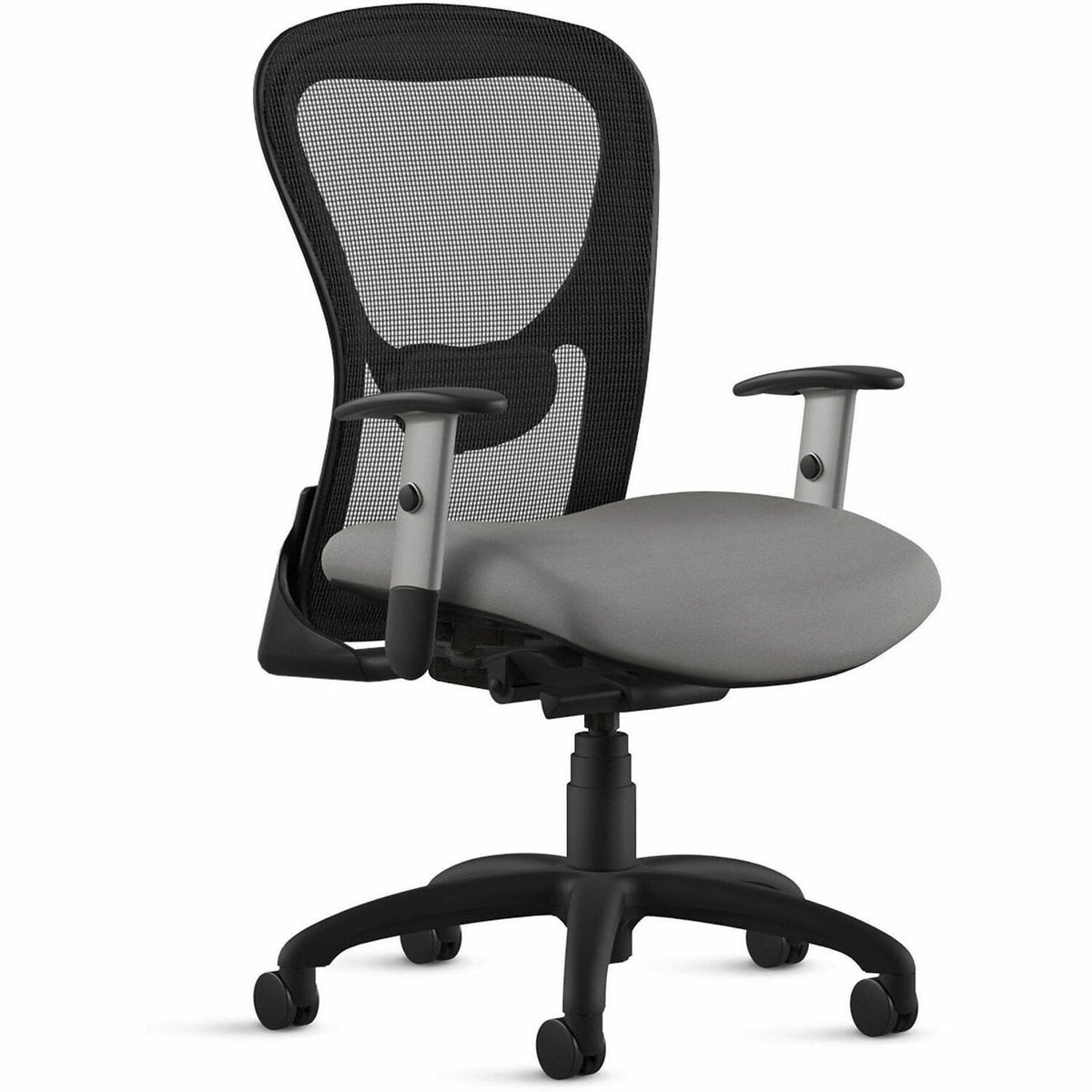 9 to 5 Seating Strata Task Chair - Silver Seat Color - Fabric, Molded Foam Seat Material - Black Back Color - Aluminum F