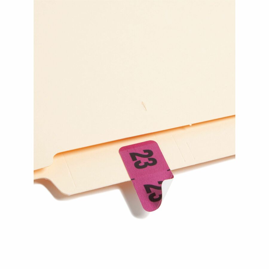 Smead ETYJ Color-Coded Year Labels - 23 - 3/4" Height x 1 1/2" Width - Rectangle - Purple - Laminated - 500 / Roll - 1 R