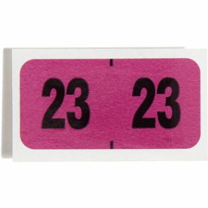 Smead ETYJ Color-Coded Year Labels - 23 - 3/4" Height x 1 1/2" Width - Rectangle - Purple - Laminated - 500 / Roll - 1 R