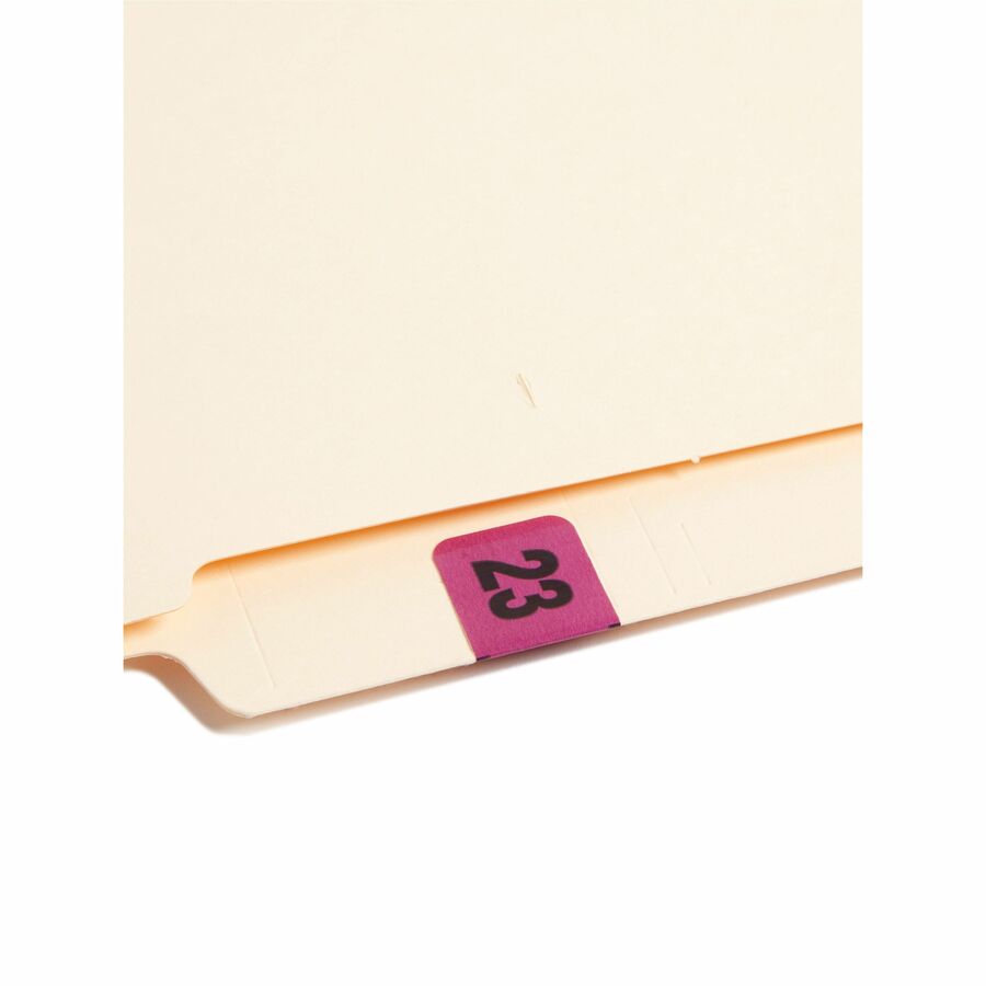 Smead ETYJ Color-Coded Year Labels - 23 - 3/4" Height x 1 1/2" Width - Rectangle - Purple - Laminated - 500 / Roll - 1 R