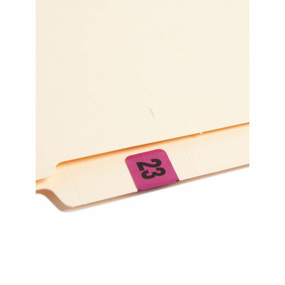 Smead ETYJ Color-Coded Year Labels - 23 - 3/4" Height x 1 1/2" Width - Rectangle - Purple - Laminated - 500 / Roll - 1 R