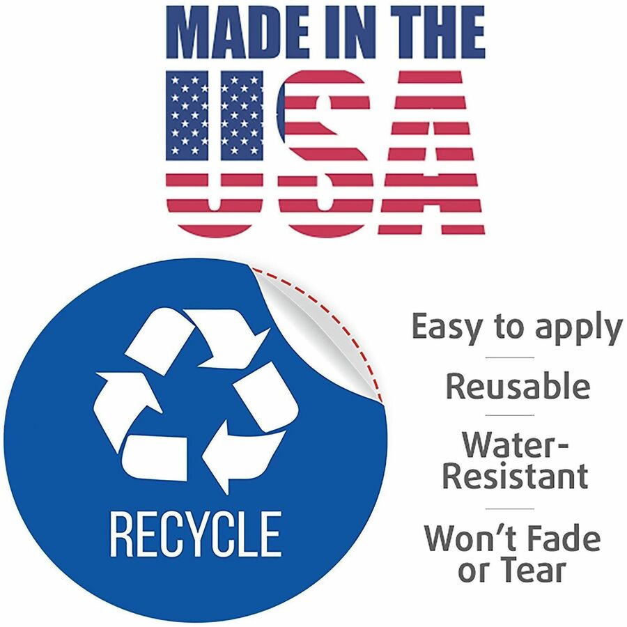 HLS Commercial Refuse Bin Icon Sticker - Waterproof - Compost - 1/10" Height x 4" Width x 4" Length x 4" Diameter - Remo