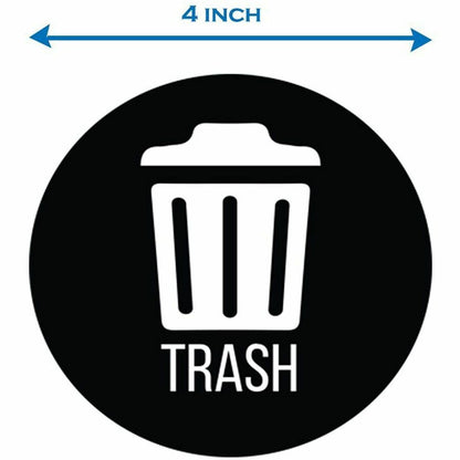 HLS Commercial Refuse Bin Icon Sticker - Waterproof - Compost - 1/10" Height x 4" Width x 4" Length x 4" Diameter - Remo