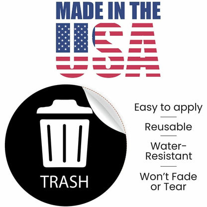 HLS Commercial Refuse Bin Icon Sticker - Waterproof - Compost - 1/10" Height x 4" Width x 4" Length x 4" Diameter - Remo