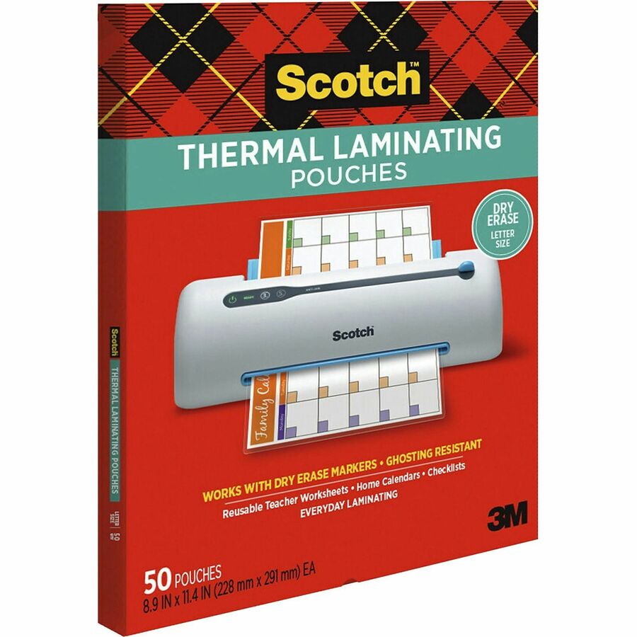 Scotch Laminating Pouch - Sheet Size Supported: Letter - Laminating Pouch/Sheet Size: 8.90" Width x 11.40" Length - 50 /