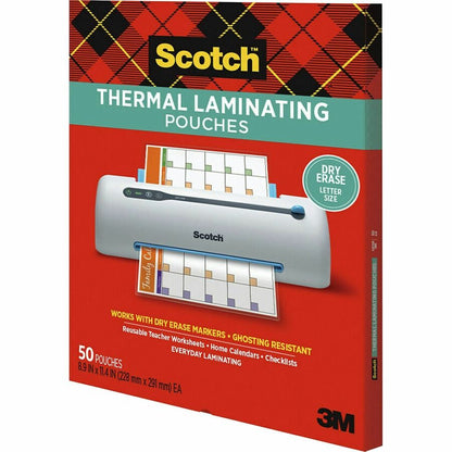 Scotch Laminating Pouch - Sheet Size Supported: Letter - Laminating Pouch/Sheet Size: 8.90" Width x 11.40" Length - 50 /