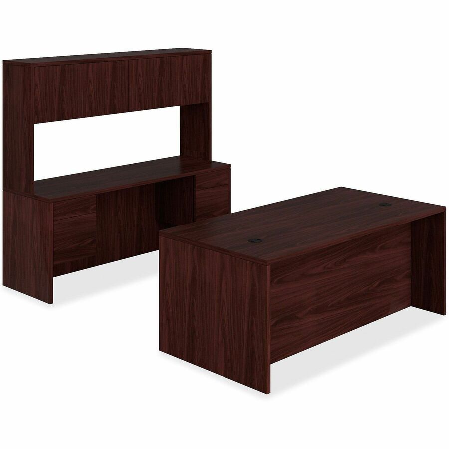 HON 10500 H105890 Pedestal Desk - 29.5" Height x 72" Width x 36" Depth - Total Drawer(s): 5 - Double Pedestal - Flat Edg