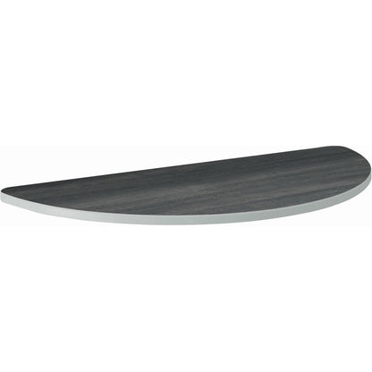 HON Build Series Half-round Tabletop - Half Round Top - 25" to 34" Adjustment x 60" Width x 30" Depth - Sterling Ash - 1