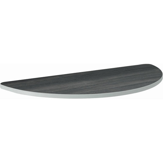 HON Build Series Half-round Tabletop - Half Round Top - 25" to 34" Adjustment x 60" Width x 30" Depth - Sterling Ash - 1