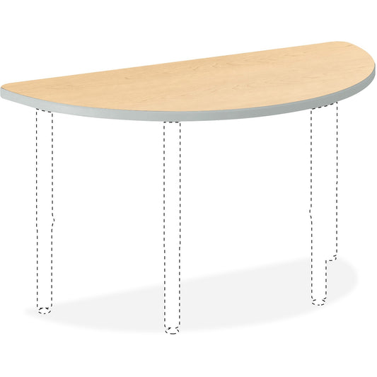 HON Build Series Half-round Tabletop - Half Round Top - 25" to 34" Adjustment x 60" Width x 30" Depth - Natural Maple - 