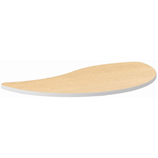 HON Build Series Wisp Shape Tabletop - Wisp Top - 25" to 34" Adjustment x 54" Width x 30" Depth - Natural Maple - 1 Each