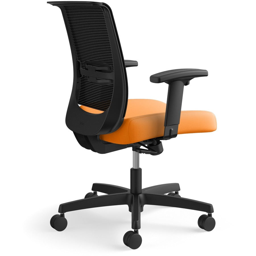 HON Convergence Chair - Apricot Seat Color - Fabric Seat Material - Black Back Color - Mesh Back Material - Black Frame 
