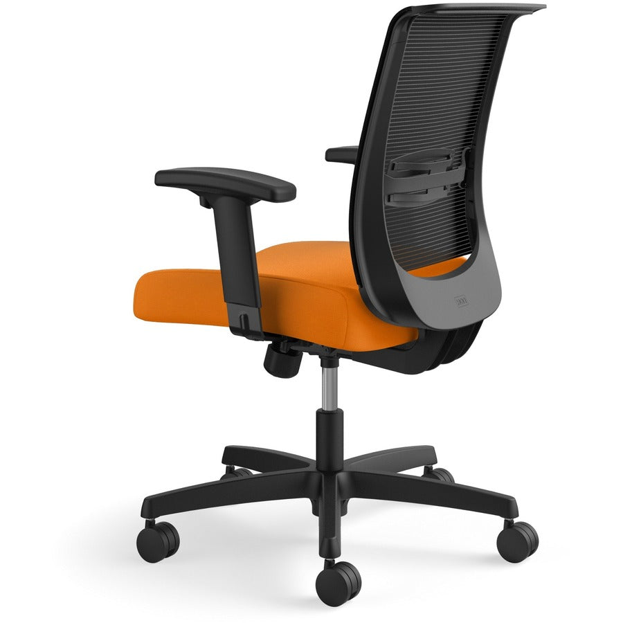 HON Convergence Chair - Apricot Seat Color - Fabric Seat Material - Black Back Color - Mesh Back Material - Black Frame 