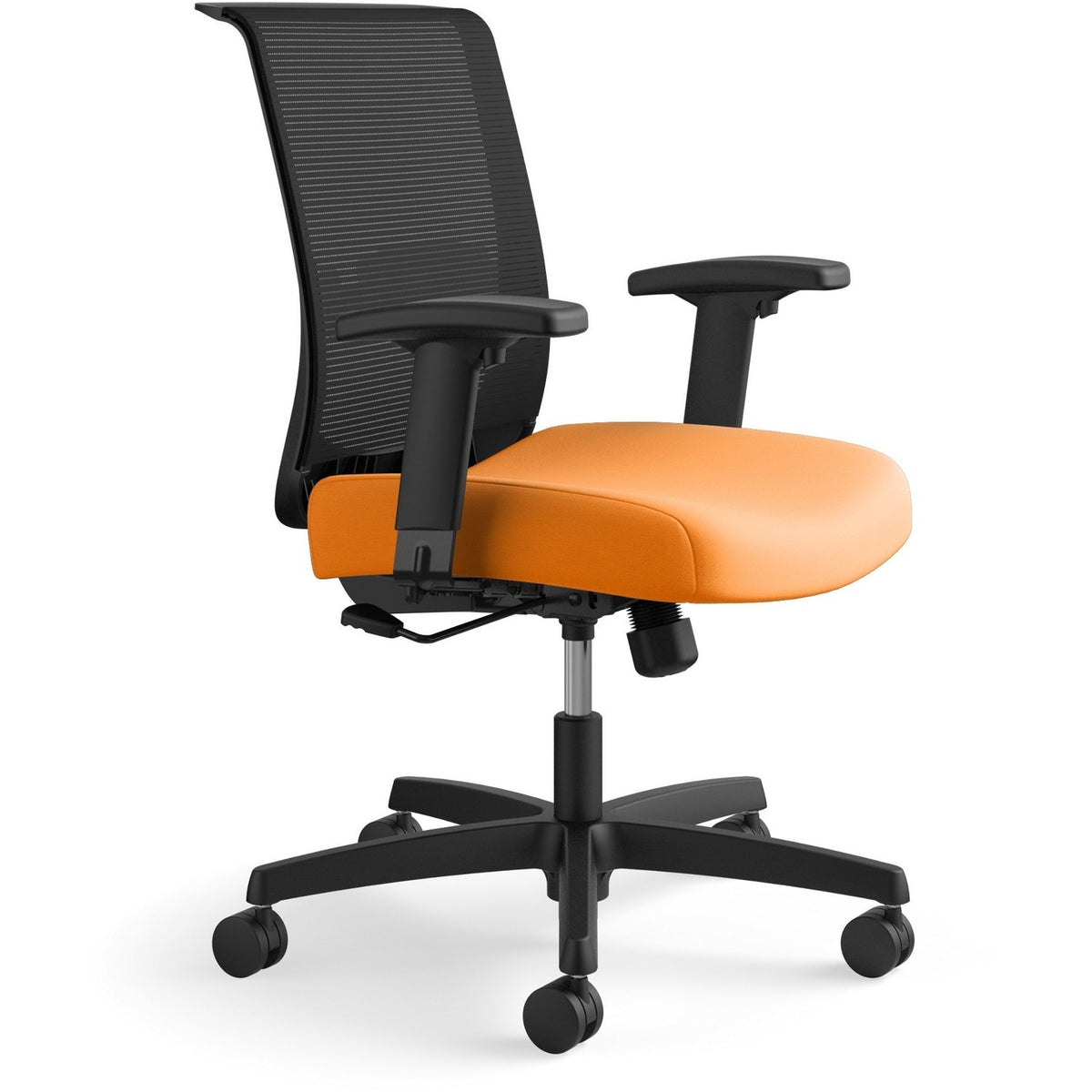 HON Convergence Chair - Apricot Seat Color - Fabric Seat Material - Black Back Color - Mesh Back Material - Black Frame 