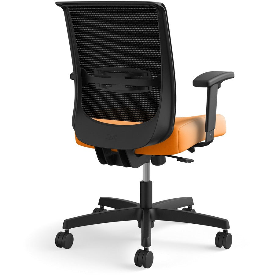 HON Convergence Chair - Apricot Seat Color - Fabric Seat Material - Black Back Color - Mesh Back Material - Black Frame 