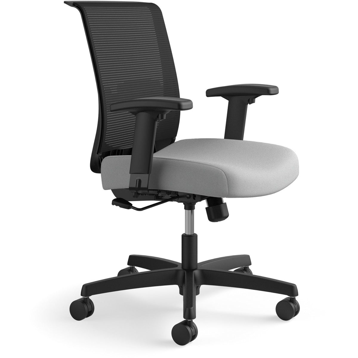 HON Convergence Chair - Frost Seat Color - Fabric Seat Material - Black Back Color - Mesh Back Material - Black Frame Co