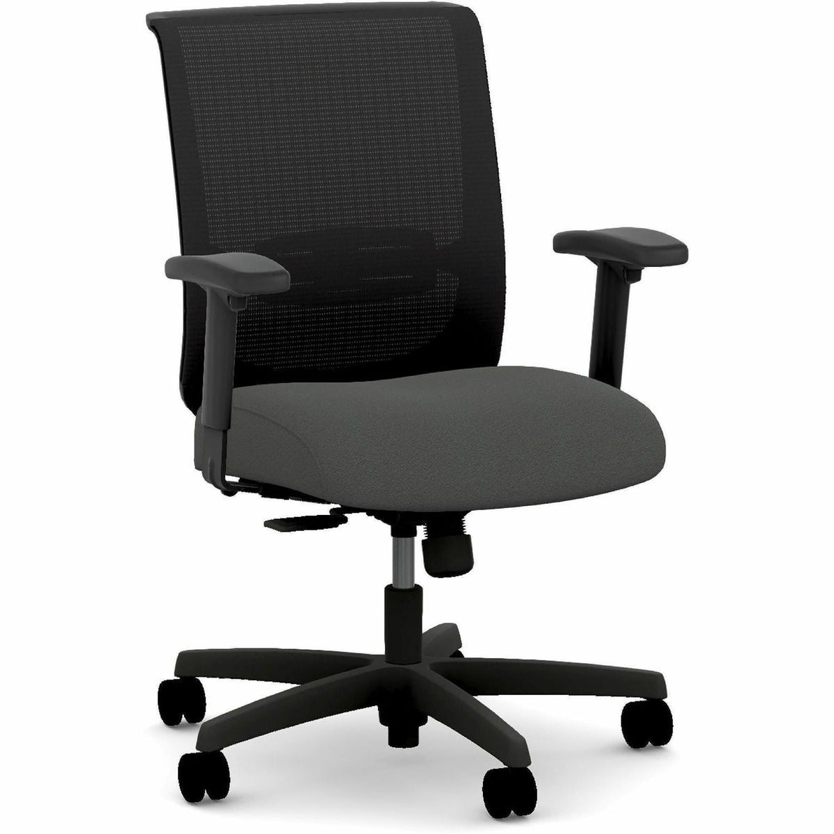 HON Convergence Chair - Iron Ore Seat Color - Fabric Seat Material - Black Back Color - Mesh Back Material - Black Frame