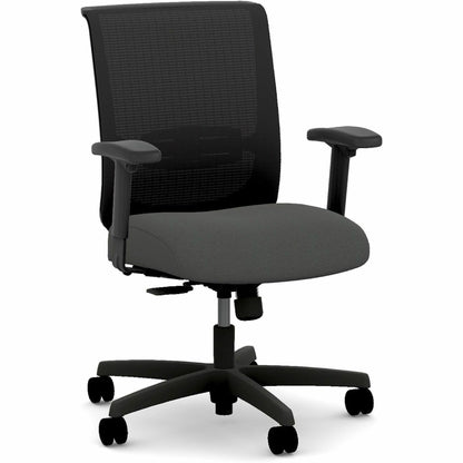 HON Convergence Chair - Iron Ore Seat Color - Fabric Seat Material - Black Back Color - Mesh Back Material - Black Frame