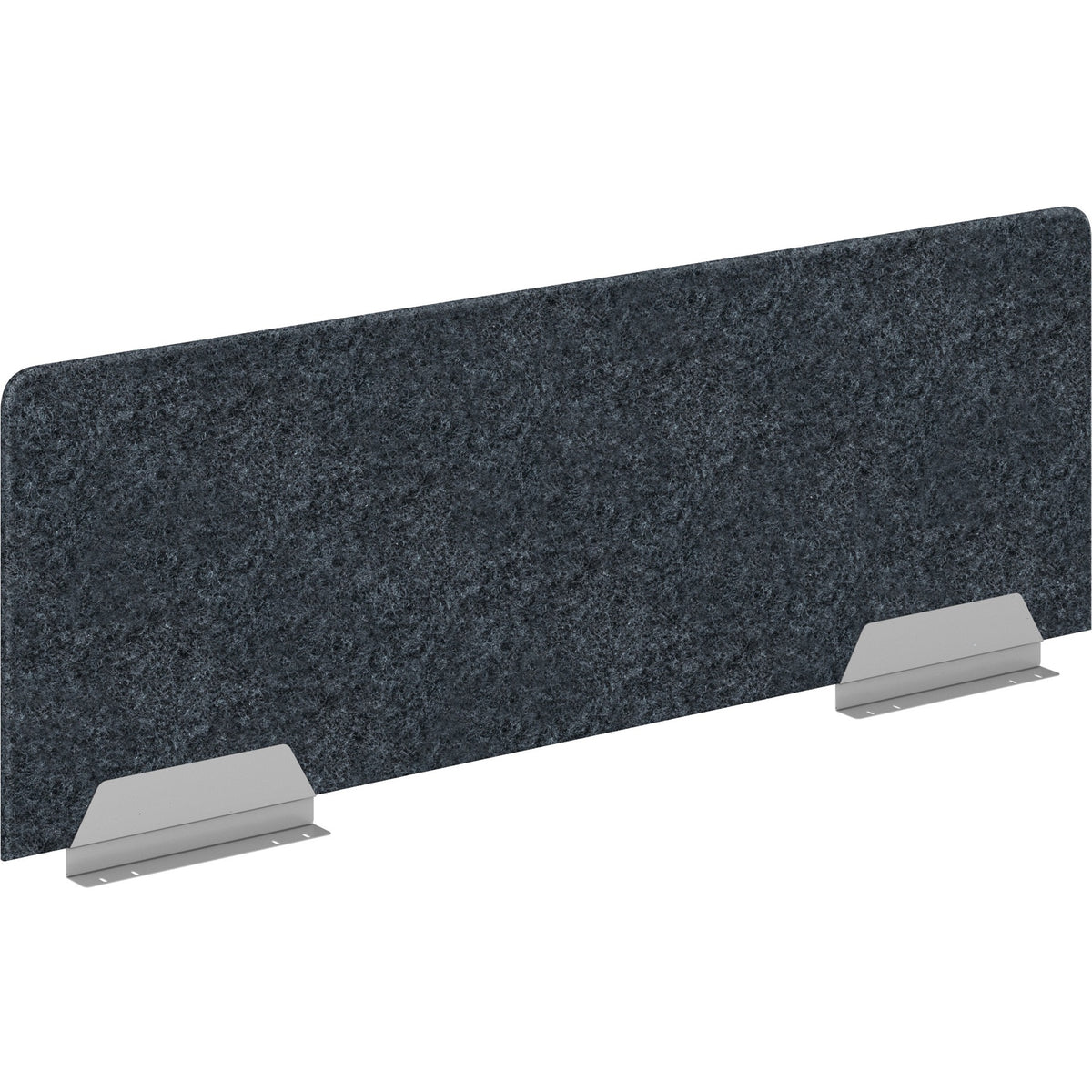 HON HUVDSAO2060 Privacy Screen - 58" Width x 20" Height - Silver Frame - Polyethylene Terephthalate (PET) - Dark Gray - 
