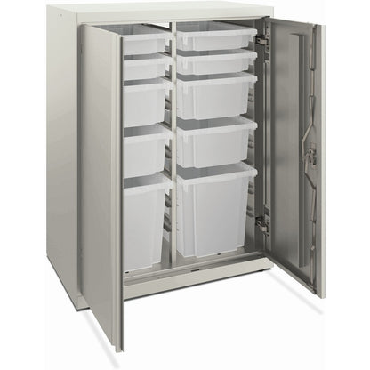 HON Flagship HFMSC183930RWB Storage Cabinet - 30" Depth x 39" Height - Lockable, Leveling Glide, Removable Lock, Key Loc