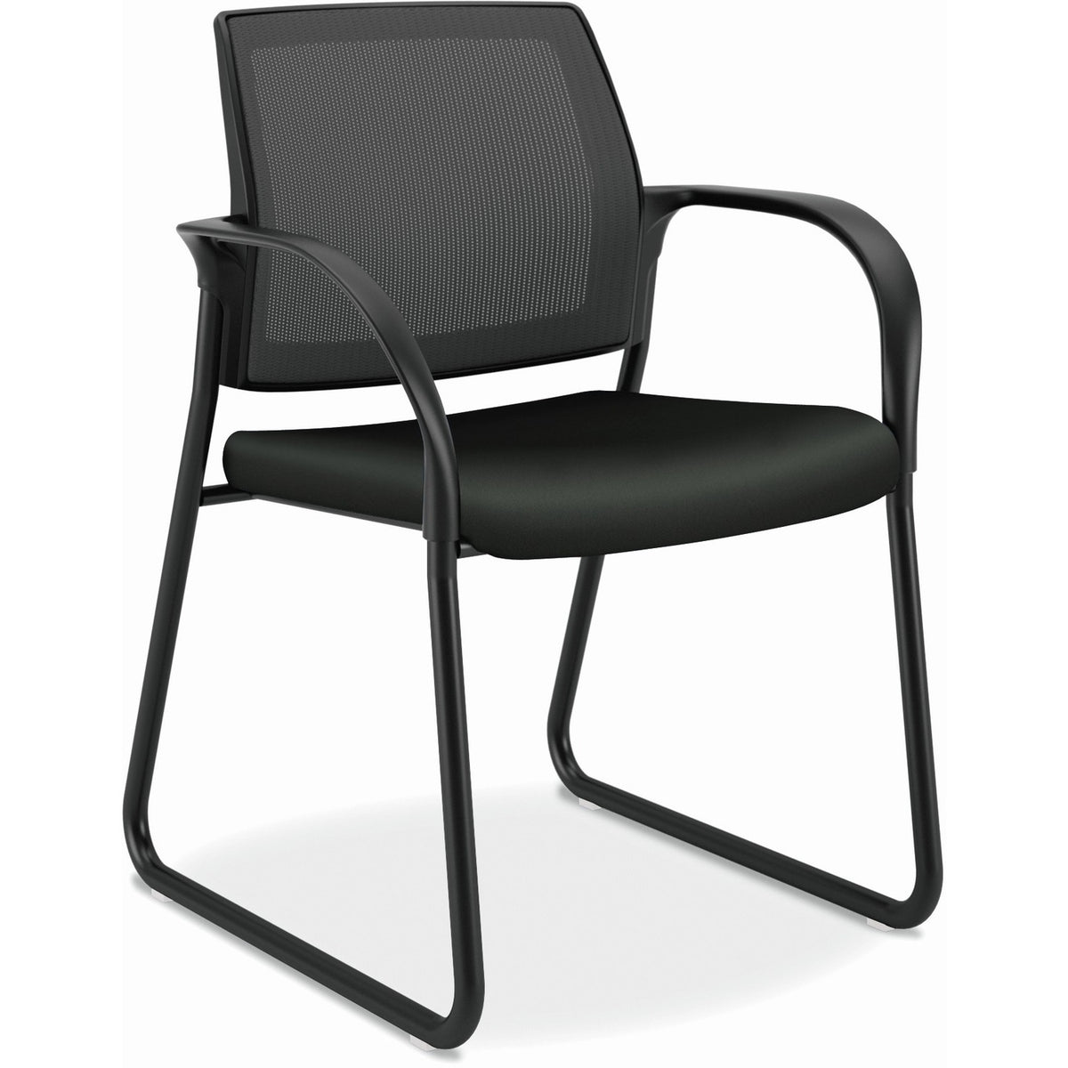 HON Ignition Chair - Black Seat Color - Vinyl Seat Material - Black Back Color - Mesh Back Material - Black Frame Color 