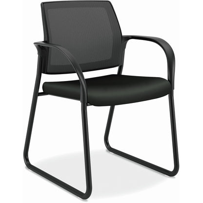 HON Ignition Chair - Black Seat Color - Vinyl Seat Material - Black Back Color - Mesh Back Material - Black Frame Color 