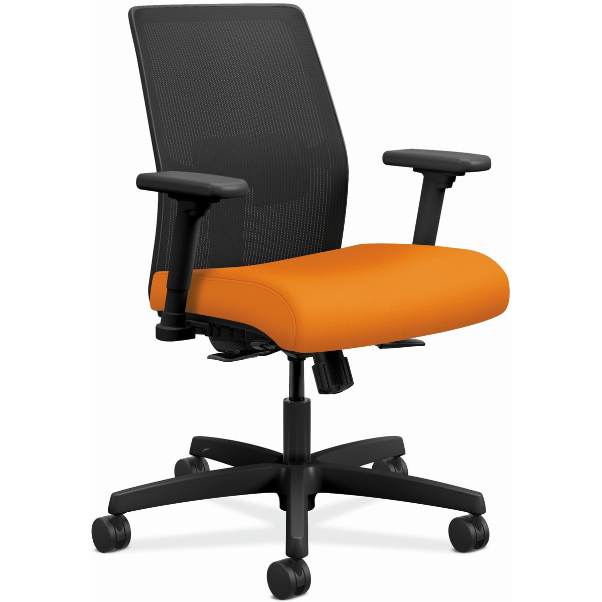 HON Ignition 2.0 Chair - Apricot Seat Color - Fabric Seat Material - Black Back Color - Mesh Back Material - Black Frame