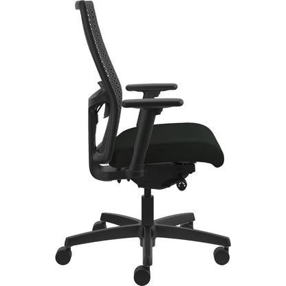 HON Ignition ReActiv Chair - Black Seat Color - Vinyl Seat Material - Black Back Color - Mesh Back Material - Black Fram