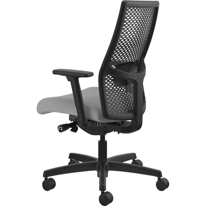 HON Ignition ReActiv Chair - Frost Seat Color - Fabric Seat Material - Black Back Color - Mesh Back Material - Black Fra