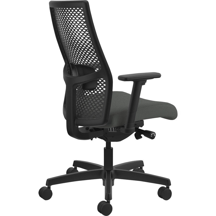 HON Ignition ReActiv Chair - Iron Ore Seat Color - Fabric Seat Material - Black Back Color - Mesh Back Material - Black 