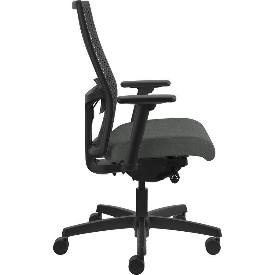HON Ignition ReActiv Chair - Iron Ore Seat Color - Fabric Seat Material - Black Back Color - Mesh Back Material - Black 