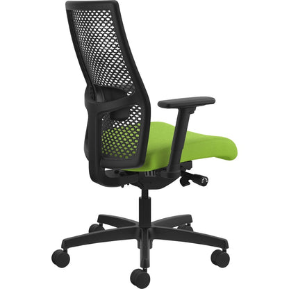 HON Ignition ReActiv Chair - Pear Seat Color - Fabric Seat Material - Black Back Color - Mesh Back Material - Black Fram
